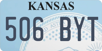 KS license plate 506BYT