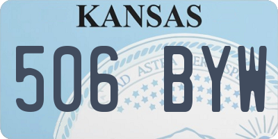 KS license plate 506BYW