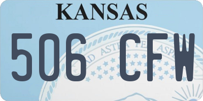 KS license plate 506CFW