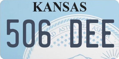KS license plate 506DEE