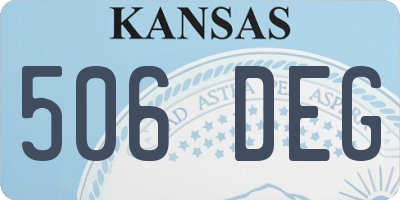 KS license plate 506DEG