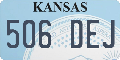 KS license plate 506DEJ
