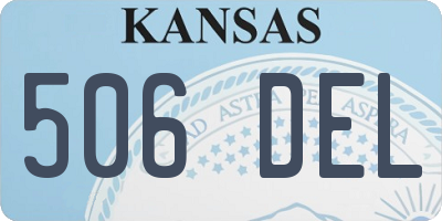 KS license plate 506DEL
