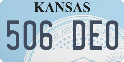 KS license plate 506DEO