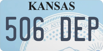 KS license plate 506DEP