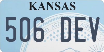KS license plate 506DEV