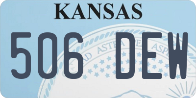 KS license plate 506DEW