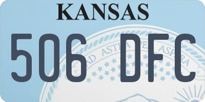 KS license plate 506DFC
