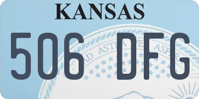 KS license plate 506DFG