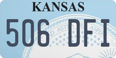 KS license plate 506DFI
