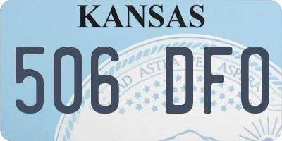 KS license plate 506DFO