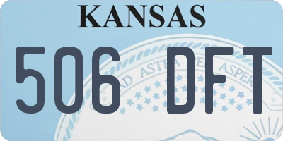 KS license plate 506DFT