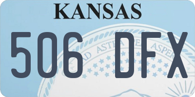 KS license plate 506DFX