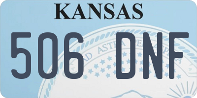 KS license plate 506DNF