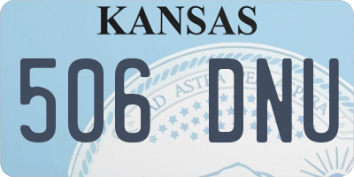KS license plate 506DNU