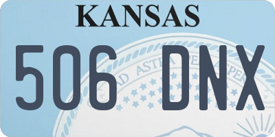 KS license plate 506DNX