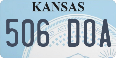 KS license plate 506DOA