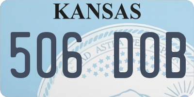 KS license plate 506DOB