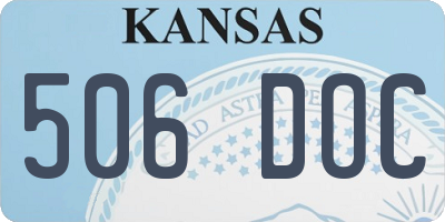 KS license plate 506DOC