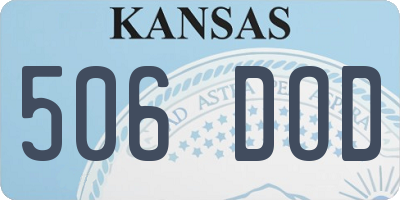 KS license plate 506DOD