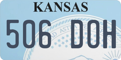 KS license plate 506DOH