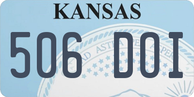 KS license plate 506DOI
