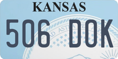 KS license plate 506DOK