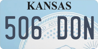 KS license plate 506DON