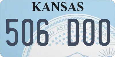 KS license plate 506DOO