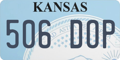 KS license plate 506DOP
