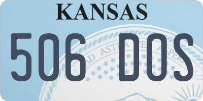 KS license plate 506DOS