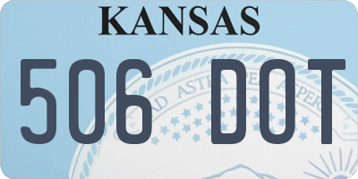 KS license plate 506DOT