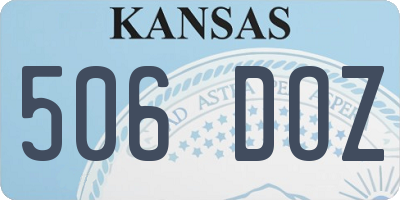 KS license plate 506DOZ