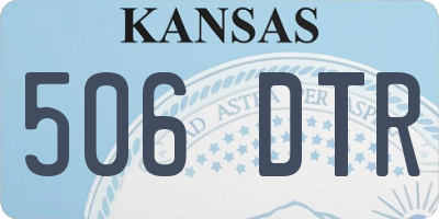 KS license plate 506DTR