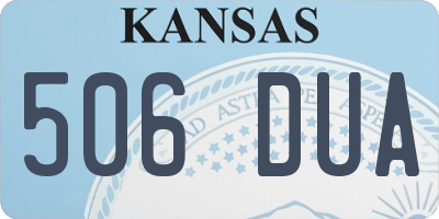 KS license plate 506DUA