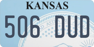 KS license plate 506DUD