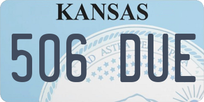 KS license plate 506DUE