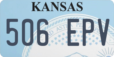 KS license plate 506EPV