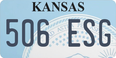 KS license plate 506ESG