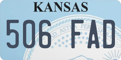 KS license plate 506FAD