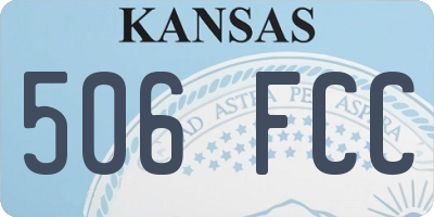 KS license plate 506FCC