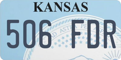 KS license plate 506FDR
