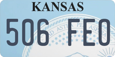 KS license plate 506FEO