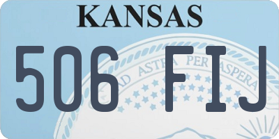 KS license plate 506FIJ