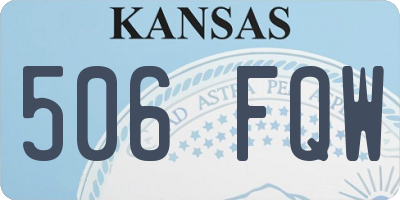 KS license plate 506FQW