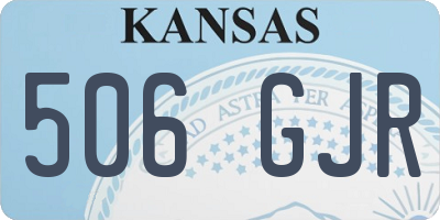 KS license plate 506GJR