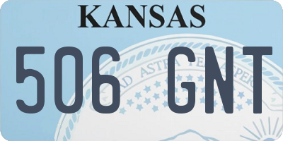 KS license plate 506GNT