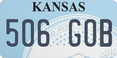 KS license plate 506GOB