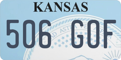 KS license plate 506GOF