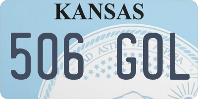KS license plate 506GOL
